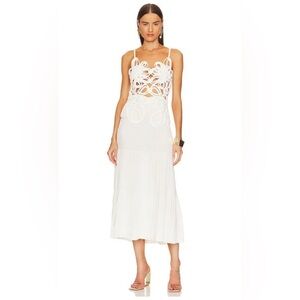 Cult Gaia White Nalda Midi dress